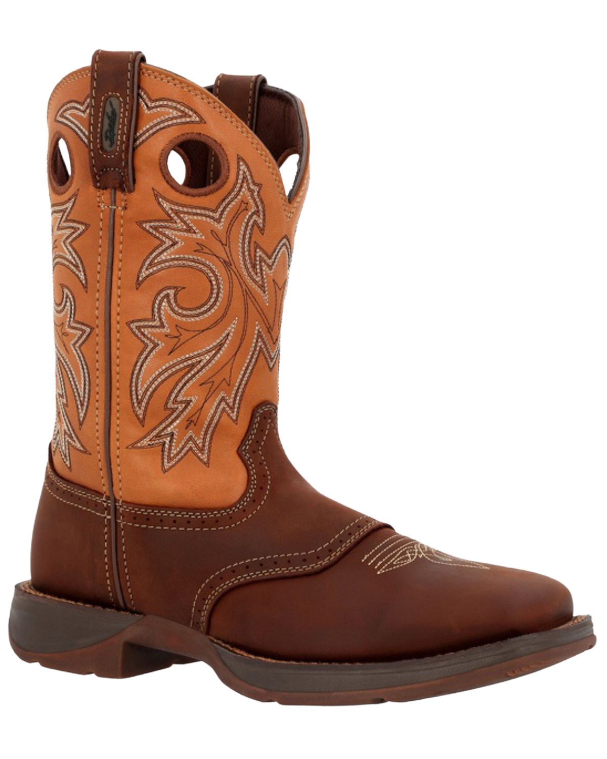 Durango Men's Rebel Saddle Western Boot - Broad Square Toe - DB4442 - Picture 9 of 36
