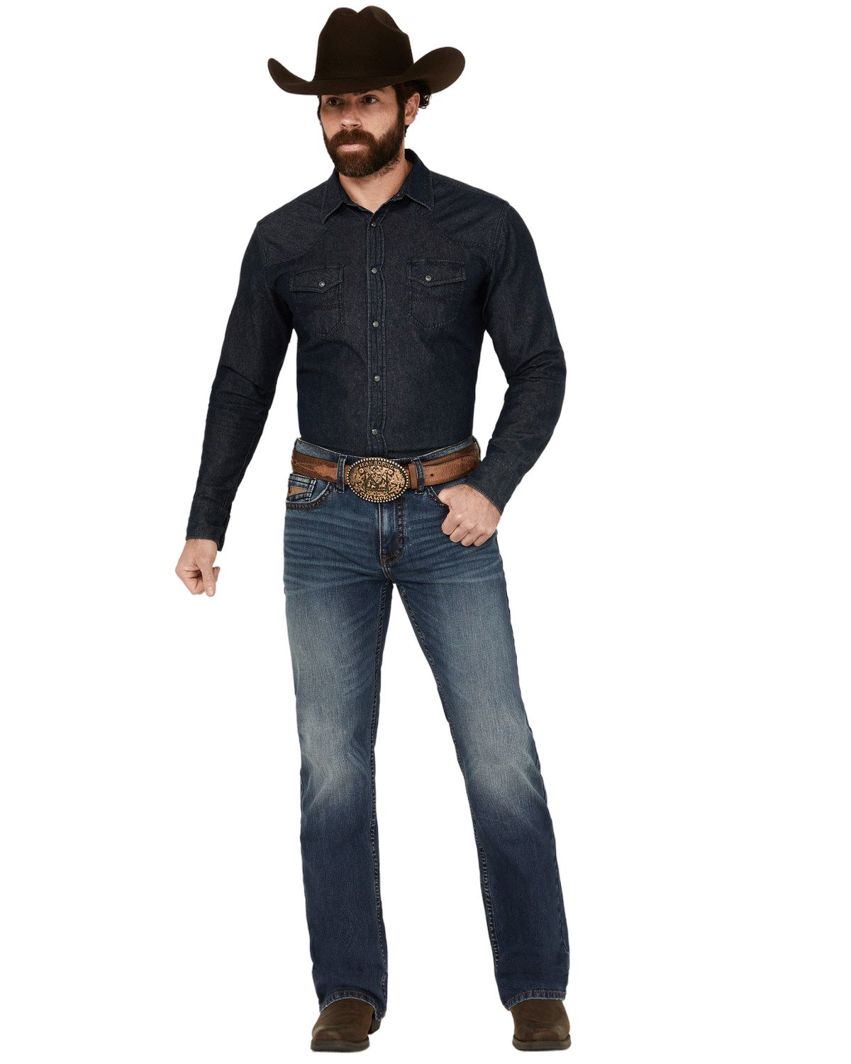 Rank 45 Men’s 45&Reg; Yuma Wash Trigger Slim Bootcut Performance Stretch Denim –
